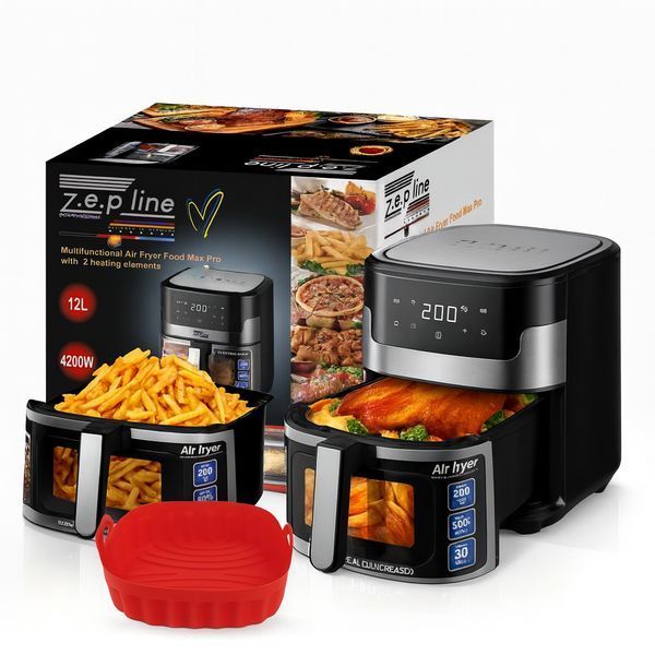 Аерофритюрниця Zepline ZP-109A 10.5 л 3500 Вт 2 ТЕНа сенсорна з формою ZP109A фото