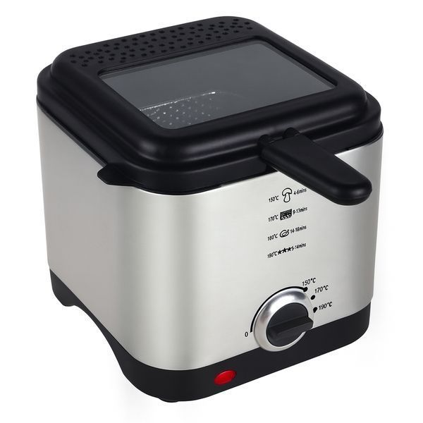 Фритюрниця Crownberg CB-5542 1,5 л 1200 Вт з терморегулятором і антипригарною чашею CB5542 фото