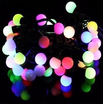 Гірлянда матова кулька 40LED 5м (флеш) 18мм, Новорічна бахрама, Світлодіодна гірлянда, Вулична гірлянда mu13830 фото