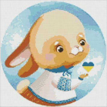 Алмазна&nbsp;мозаїка&nbsp;"Зайчик"&nbsp;&copy;Катерина&nbsp;Валер'єва&nbsp;AMO7432&nbsp;Ідейка&nbsp;40х40см AMO7432 фото