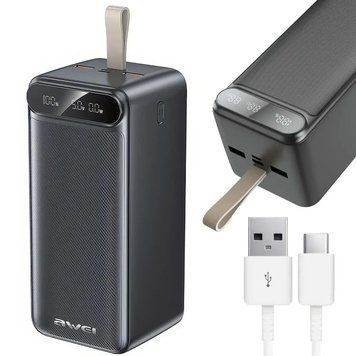 Повербанк 100000 mAh AWEI P101K для поїздок та роботи ∙ Зовнішній акумулятор ∙ Power Bank P101K фото