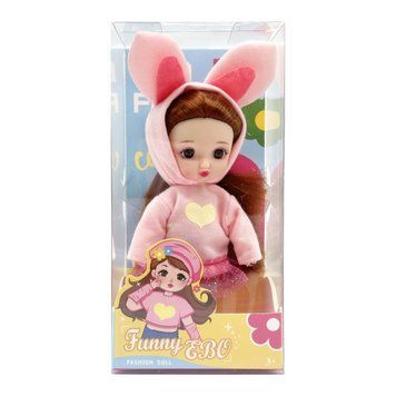 Лялька шарнірна для дівчаток Funny EBO DH2368B(Pink) 15 см DH2368B(Pink) фото