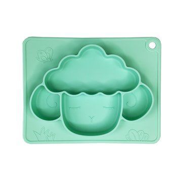 Силіконова тарілка-килимок "Баранчик" MGZ-0125(Turquoise) 18х23 см MGZ-0125(Turquoise) фото