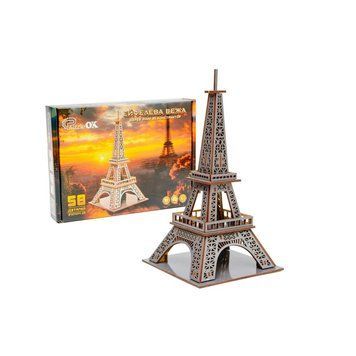 Дерев'яний 3D конструктор "Ейфелева вежа" Puz-00925, 58 деталей Puz-00925 фото
