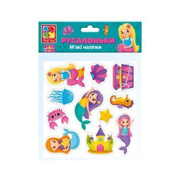 Набір м'яких наклейок "Русалочки" Vladi Toys VT4210-09 (укр) VT4210-09 фото