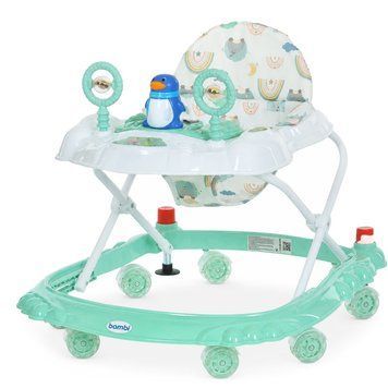 Дитячі Ходунки M 3168-1(Turquoise) музичні та світлові ефекти, зі стопором M 3168-1(Turquoise) фото