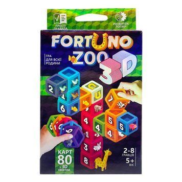 Настільна розважальна гра "Fortuno ZOO 3D" G-F3D-02-01U українською мовою G-F3D-02-01U фото