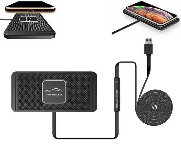 Силіконовий килимок в авто зі швидкою бездротовою зарядкою Car Wireless Pad C1 15W sp9479 фото
