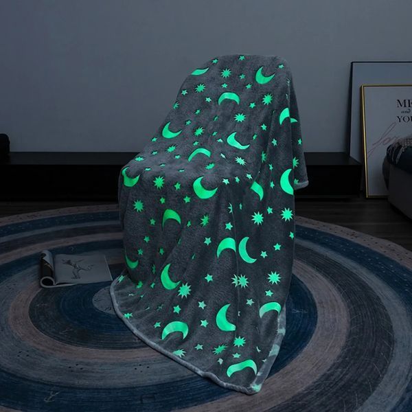 Світний теплий і ніжний плед для дітей і підлітків 100x150 Magic Blanket Сірий BLM150 фото
