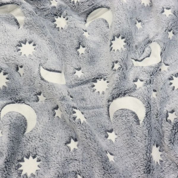 Світний теплий і ніжний плед для дітей і підлітків 100x150 Magic Blanket Сірий BLM150 фото