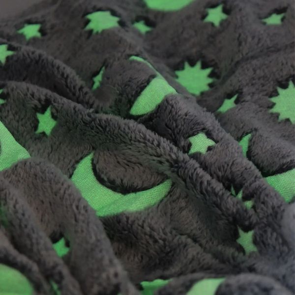 Світний теплий і ніжний плед для дітей і підлітків 100x150 Magic Blanket Сірий BLM150 фото