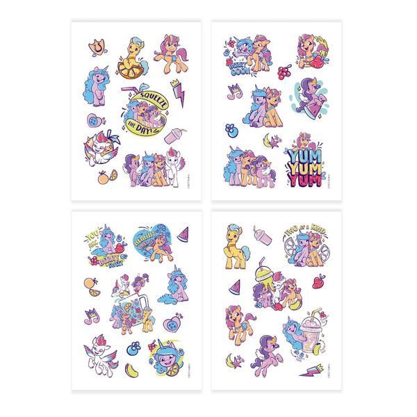 Набір дитячих тимчасових татуювань "My Little Pony" 200438, 4 аркуші 200438 фото