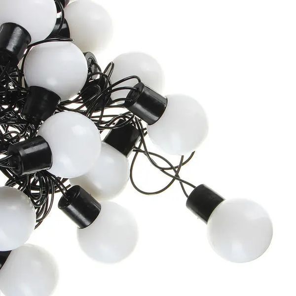 Гірлянда матова кулька 40LED 5м (флеш) 18мм, Новорічна бахрама, Світлодіодна гірлянда, Вулична гірлянда mu13830 фото