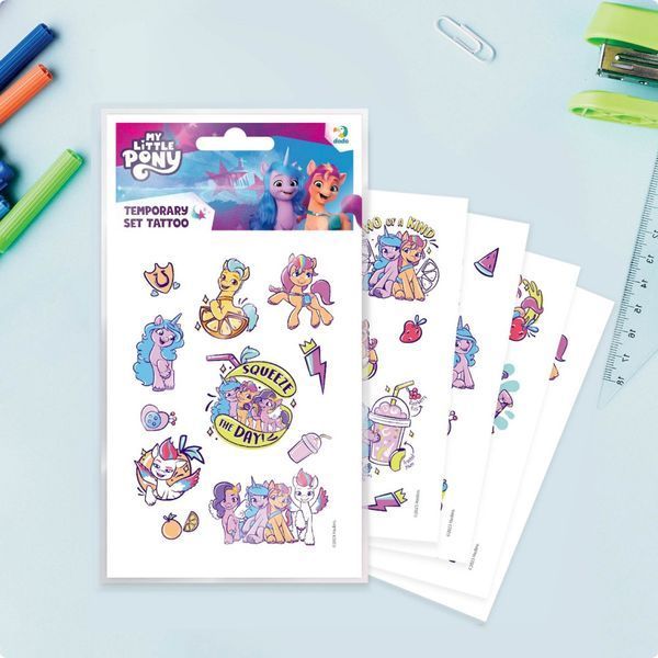 Набір дитячих тимчасових татуювань "My Little Pony" 200438, 4 аркуші 200438 фото
