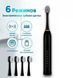 Рожева Електрична зубна щітка Sonic Toothbrush Х-3 ультразвукова акумуляторна 4 змінні насадки в комплекті Jam8575/1 фото 5