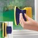 Магнітна щітка для миття вікон із двох сторін Magnetic Double side Cleaner 40мм зі страхувальним шнуром жовто-синя 540TV175 фото 1