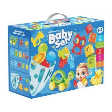 Дитячий подарунковий набір "Baby set 6 в 1" 3274TXK пірамідка, органайзер для ванни 3274TXK фото