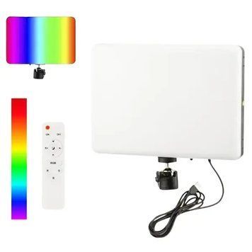 Світлодіодна прямокутна LED-лампа різнобарвна RGB PM26 з пультом m16365 фото