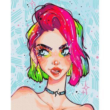Картина&nbsp;за&nbsp;номерами "Леді&nbsp;грандж"&nbsp;@nila_art_art Brushme BS53389 40х50 см BS53389 фото