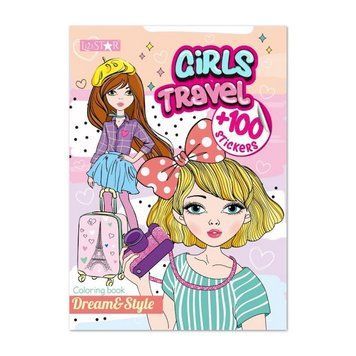 Дитяча розмальовка "Girls Travel" РМ-88-01 серія "Dream & Style" РМ-88-01 фото