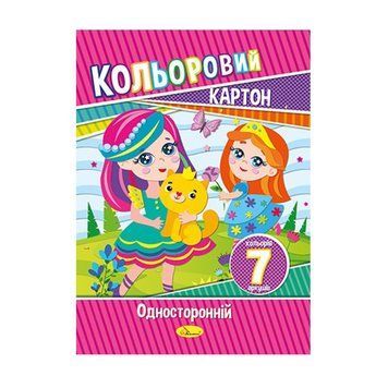 Набір кольорового картону А4 АП-1101, 7 аркушів 230 г/м2 Вид 3 АП-1101-3 фото