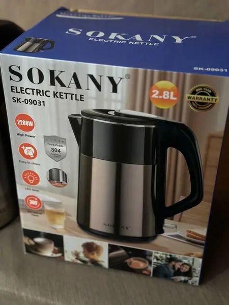 Електрочайник Sokany SK-09031 металевий 2,8 л 2200 Вт 240SK-09031 фото