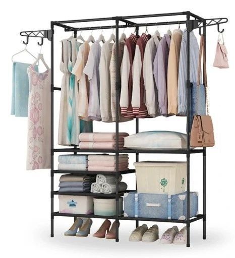 Вішак для одягу 86/43/173 Simple Coat Rack Double Row / Вішалка з полицями COAT16112 фото