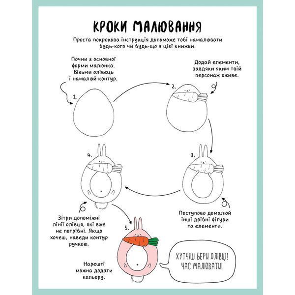 Книга для дозвілля "Як намалювати кролика та інших дивних істот" 101072, 64 сторінки 101072 фото