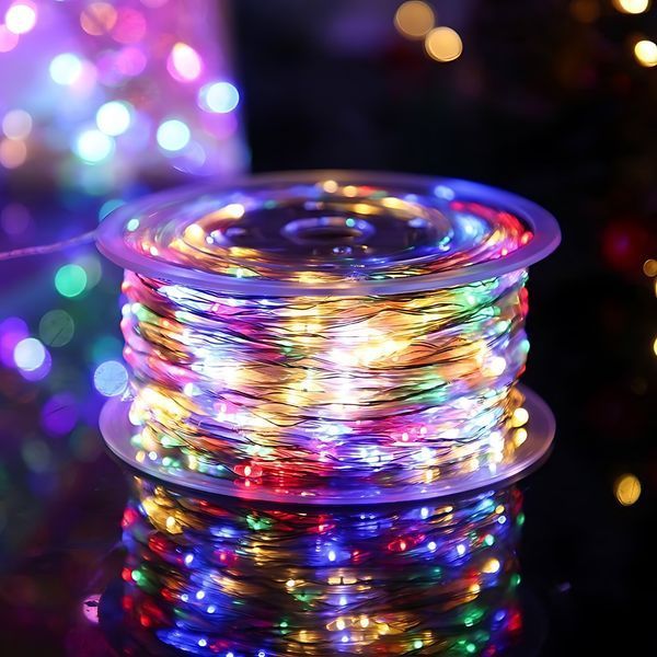 Гірлянда на котушці Роса 50 м,500 LED з пультом Мультик G5832 фото