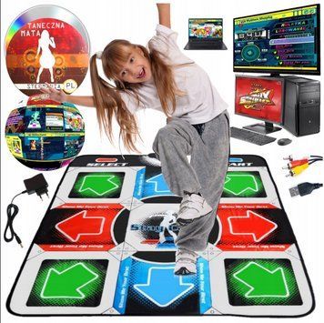 Танцювальний килимок usb для ПК комп'ютера PC Dance mat Dance Pad покращений з CD PC30308 фото
