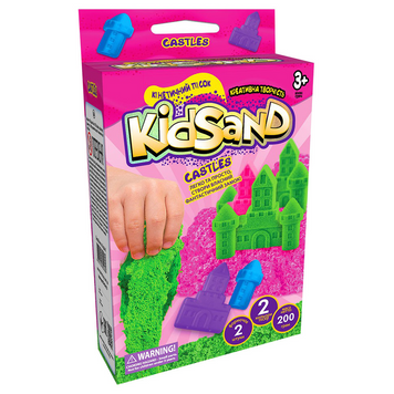 Кінетичний пісок KidSand KS-05-01U, 200 г в наборі Рожеві замки KS-05-01U фото