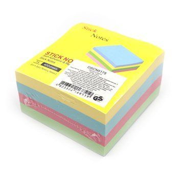 Папір для нотаток самоклеючий DSCN5175, 4 кольори, 400 шт, 76х76 мм DSCN5175 фото