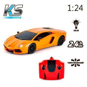 Автомобіль на радіокеруванні LAMBORGHINI AVENTADOR LP 700-4 KS DRIVE 124GLBO світяться фари 124GLBO фото
