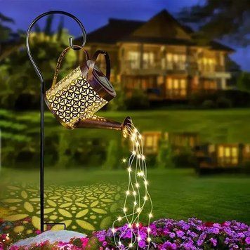 Садовий світильник на сонячній батареї "Лійка" 80см, Fairy lamp / Декоративний LED ліхтар для саду НФ9080 фото
