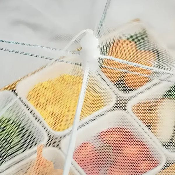 Антимоскітна парасолька-ковпак для продуктів / Антимоскітна сітка парасолька на стіл, 48х26см 2053443 фото