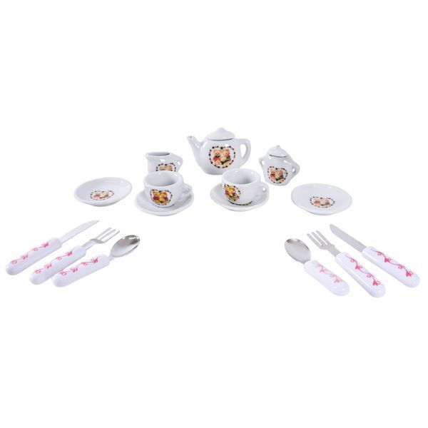 Дитячий набір посуду Tea set 868-E6-3 порцеляна, 17 предметів 868-E6-3 фото