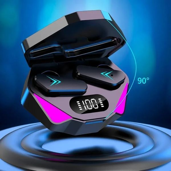 Ігрові геймерські бездротові навушники Bluetooth TWS X15 стереогарнітура з мікрофоном зарядним кейсом TWSX15 фото