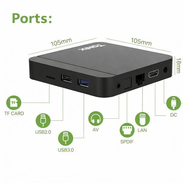 Smart TV-приставка Tanix TX3 Mini / Android TV / 2 GB + 16 GB / 4-ядерний Amlogic / Wi-Fi / 4K підтримка TANIX2 фото