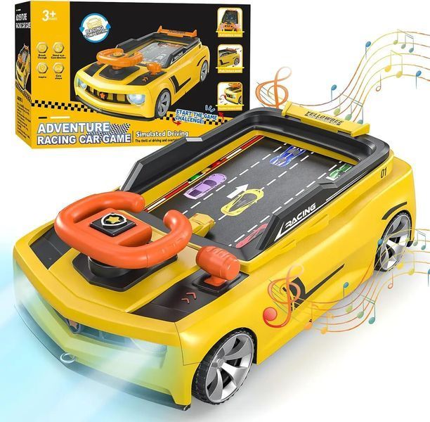 Дитячий симулятор водіння / Ігровий гоночний симулятор Adventure Racing Car Жовтий Axm15970/2 фото