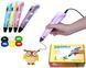 3D ручка з LCD дисплеєм та набором еко пластику для 3Д малювання 3D Pen Blue 1124 фото 6