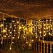 Теплий білий Новорічна святкова гірлянда бахрома 120 Led прозорий провід 3х0.5 м Dyd4141/2 фото 6