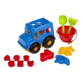 Сортер-автобус "Бусик" №3 Colorplast 0268 Синій 0268(Blue) фото