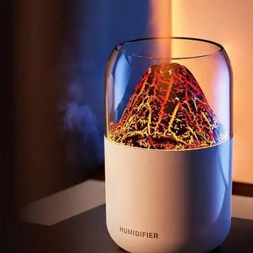 Ультразвуковий зволожувач повітря в стилі вулкана LAMP JSQ-1 280 мл Аромадифузор-нічник для дому JSQ280 фото