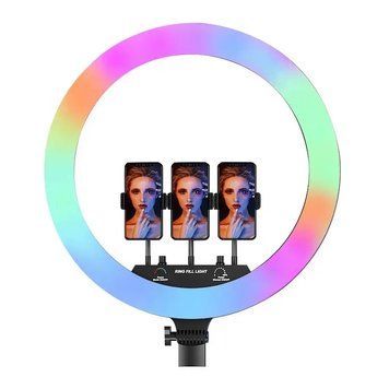 Кільцева LED лампа RGB MJ18 45см 3 кріплення 24300101111 фото