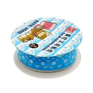 Декоративний скотч з орнаментом "Бант" №63(Blue) 1,8 см х 1 м №63(Blue) фото
