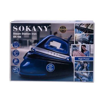 Праска з паровою станцією та антипригарним покриттям SOKANY SK-188 праска керамічна з самоочищенням 2400 Вт SK-188 фото