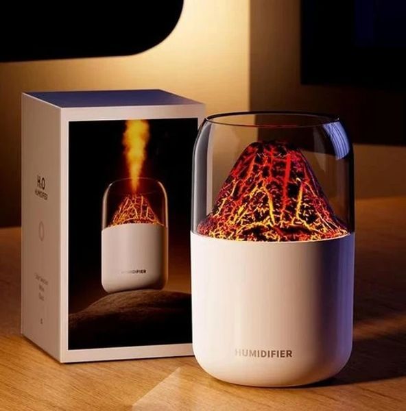 Ультразвуковий зволожувач повітря в стилі вулкана LAMP JSQ-1 280 мл Аромадифузор-нічник для дому JSQ280 фото