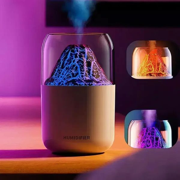 Ультразвуковий зволожувач повітря в стилі вулкана LAMP JSQ-1 280 мл Аромадифузор-нічник для дому JSQ280 фото