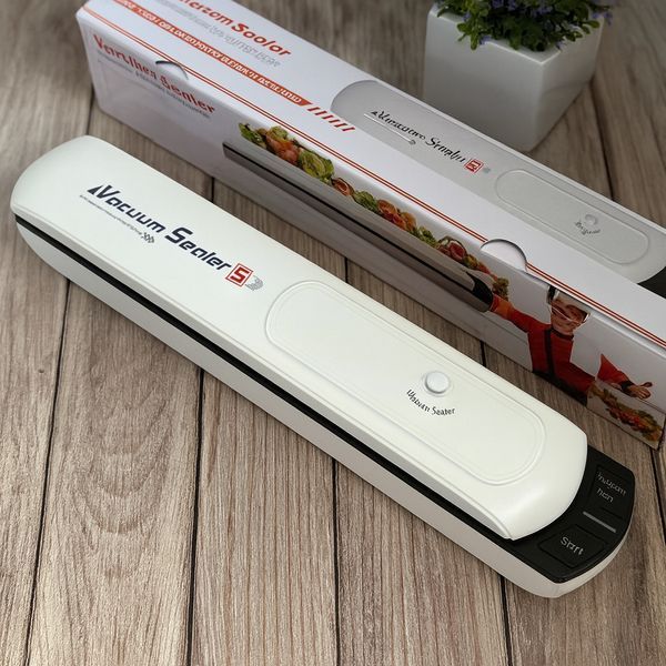 Вакуумний пакувальник Vacuum Sealer S для продуктів 90 Вт, 28 см, білий SL98 фото