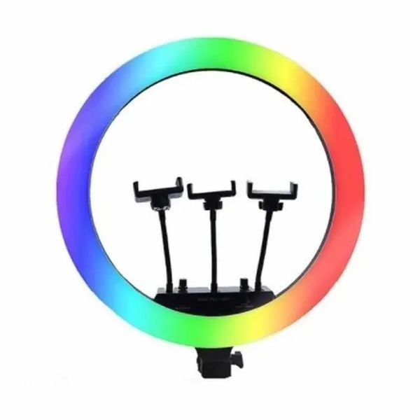 Кільцева LED лампа RGB MJ18 45см 3 кріплення 24300101111 фото